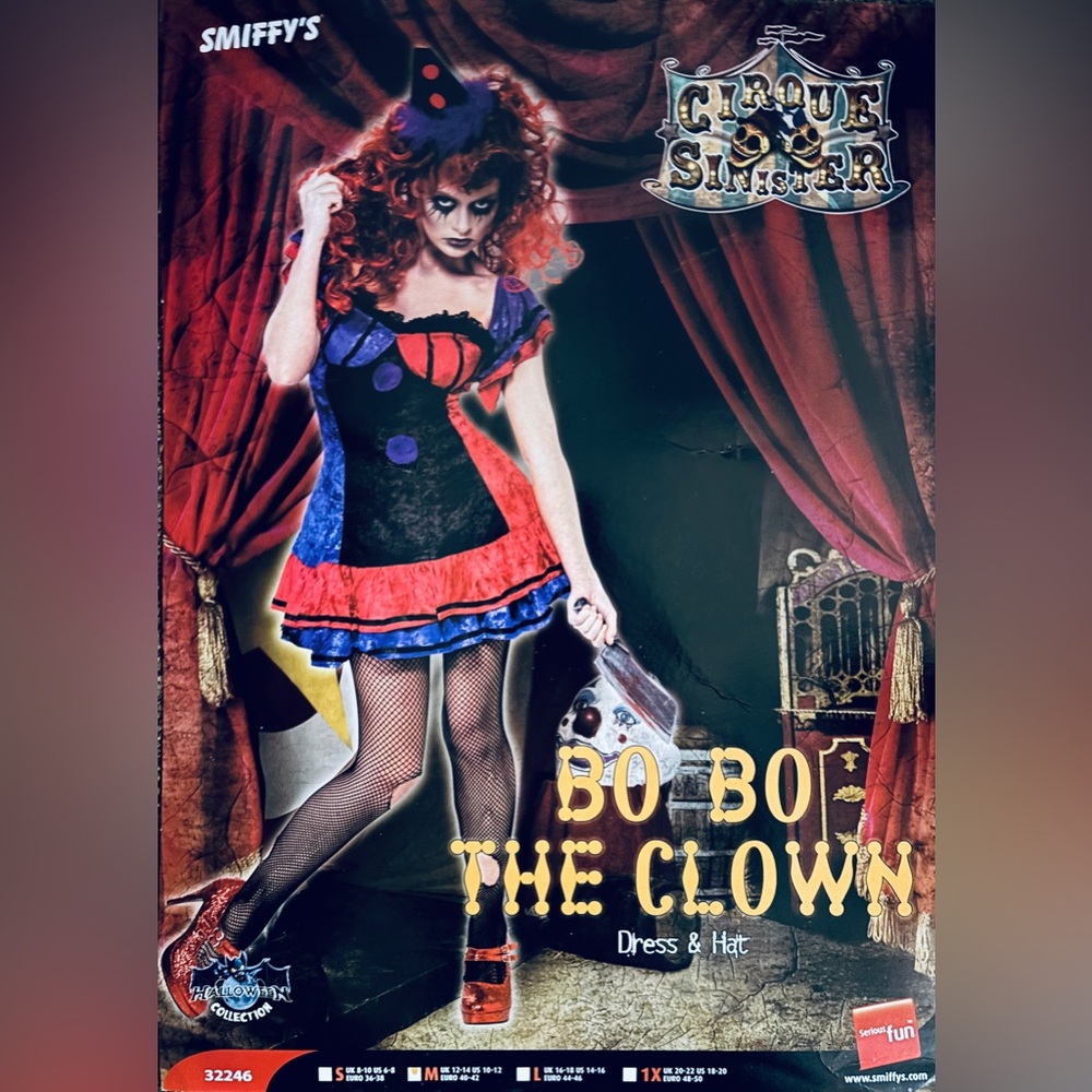 Bo Bo the Clown Velvet Dress & Hat